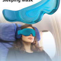 Inspireyes Възглавница за пътуване за опора на главата с маска за очи, езерно синьо, снимка 7 - Възглавници - 44620826