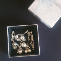 Сребърен комплект: Колие и обеци топки, снимка 2 - Бижутерийни комплекти - 41854513