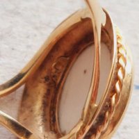 Златен 18к пръстен с камея , снимка 6 - Пръстени - 44478387