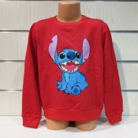 Нова детска ватирана блуза с дълъг ръкав Стич (Stitch) в червен цвят, снимка 7 - Детски Блузи и туники - 38996197
