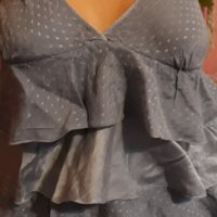 Zara Топ с коприна, снимка 2 - Корсети, бюстиета, топове - 34232504