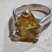 Дамски сребърен пръстен със естествен султанит, снимка 2 - Пръстени - 44343034