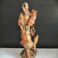 Декоративна статуетка индианка, снимка 3 - Статуетки - 40191942