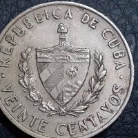 20 центавос Куба 1968, снимка 1 - Нумизматика и бонистика - 31493598