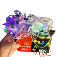 Многоцветни коледни LED лампички с цветя на батерии, снимка 8 - Декорация за дома - 42824663