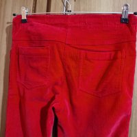 Ярко червени дамски джински слим, тип клин, разтегателни, снимка 4 - Панталони - 40834118