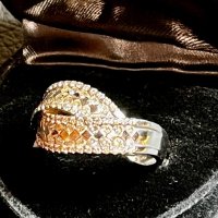 Златен пръстен ДИАМАНТИ Бяло злато 14 карата 585 zlaten prasten gold, снимка 10 - Пръстени - 44264846