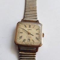 Механичен ръчен часовник Заря с позлата, снимка 4 - Антикварни и старинни предмети - 33890125