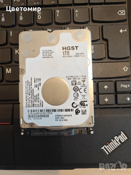 HDD HGST(Hitachi) 1TB 2.5" / 5400rpm/128mb/100 Health/ Хард диск/ Твърд диск, снимка 1