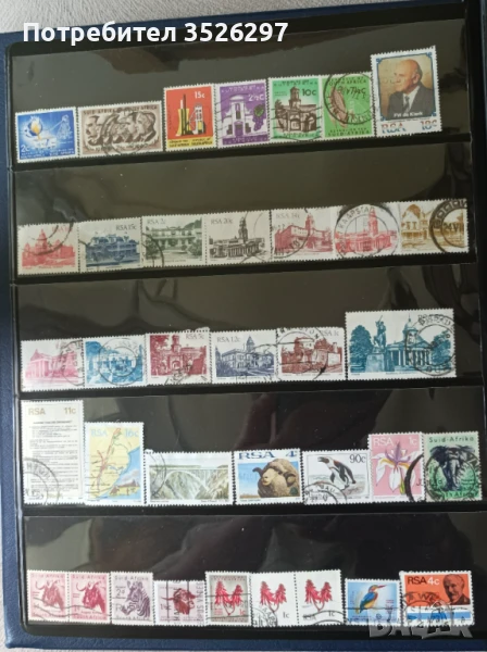 Колекция пощенски марки от Република Южна Африка и Родезия, снимка 1