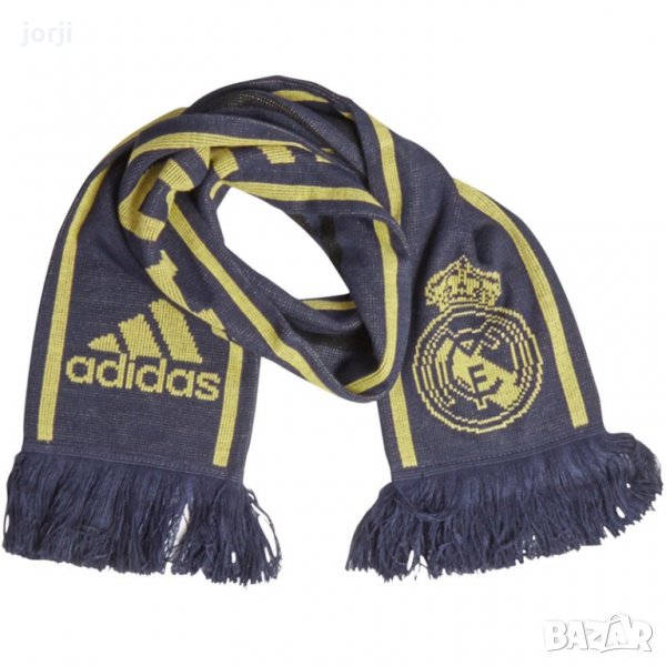 Оригинален шал Adidas Mens RMCF Real Madrid Scarf Night Indigo/Gold/Black, снимка 1