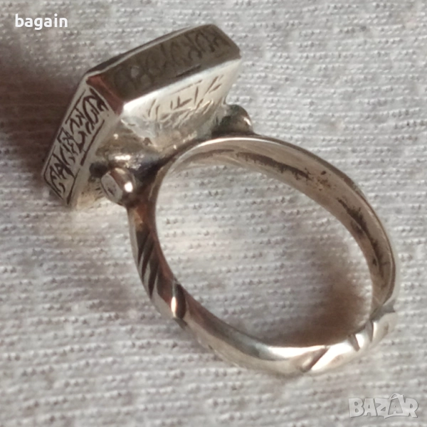 Османски сребърен пръстен с гема- печат., снимка 1