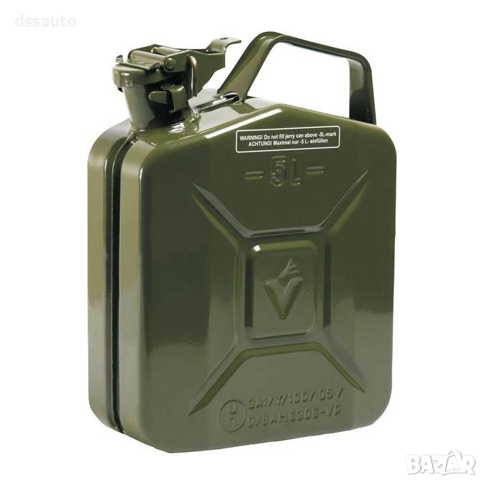 Метална туба за гориво 5L военен тип Jerry Can, снимка 1