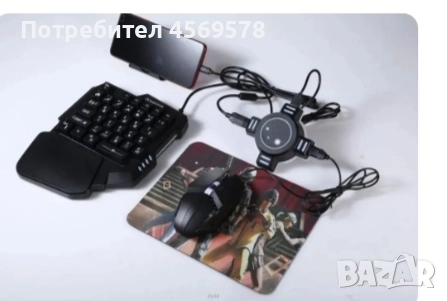 🌟Геймърска мишка и клавиатура за телефон, смартфон, таблет, комплект VIDGES адаптер за PUBG COD mob, снимка 1
