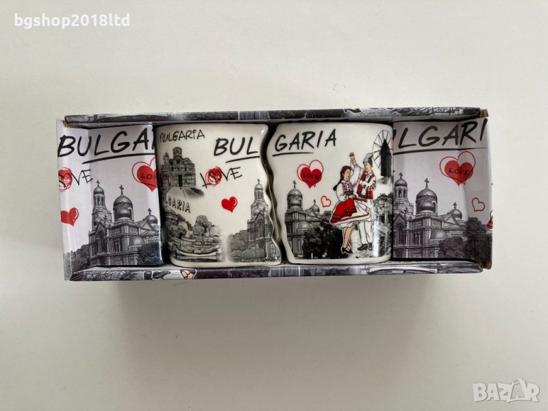 Комплект от 2 керамични чаши - Bulgaria, снимка 1