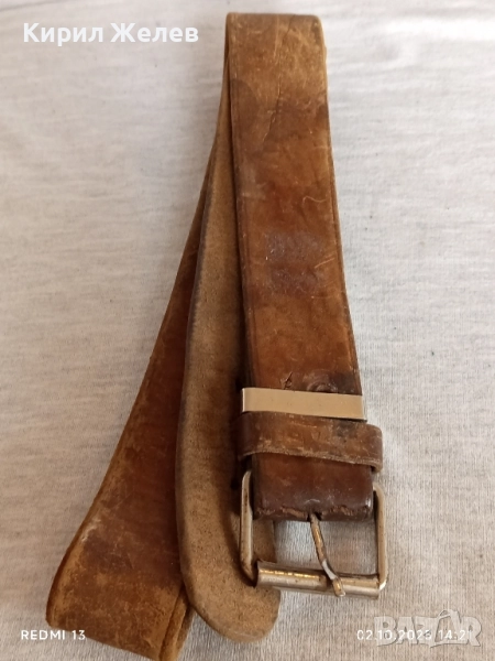 Винтидж кожен колан стар от соца за ДЕКОРАЦИЯ 31151, снимка 1