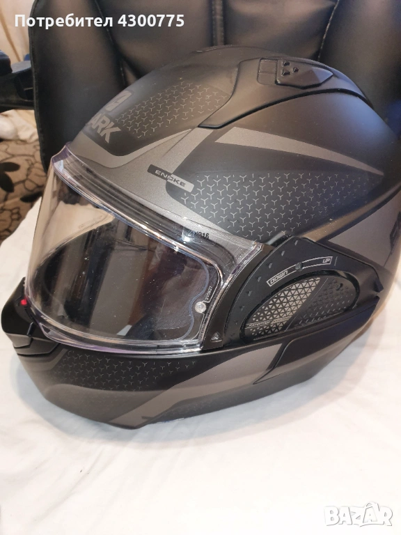 Модулна каска Shark EVO GT Encke Matt Black Anthracite, снимка 1