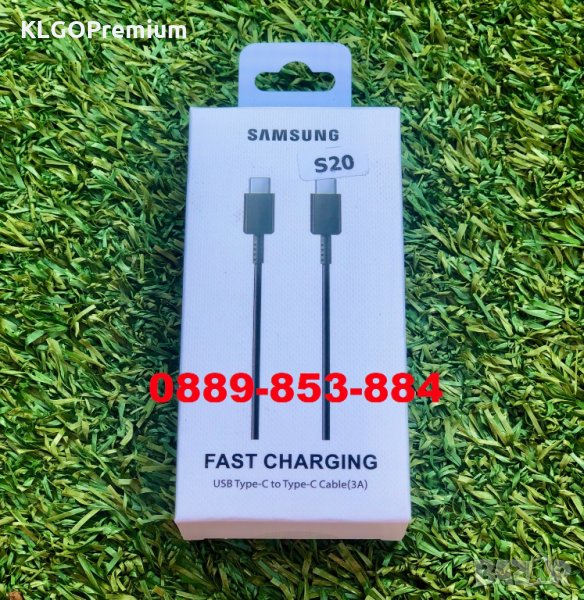 Оригинален Fast Charge 3A Type C Кабел за Samsung S10 S20 S9 Note 10 20 plus, снимка 1