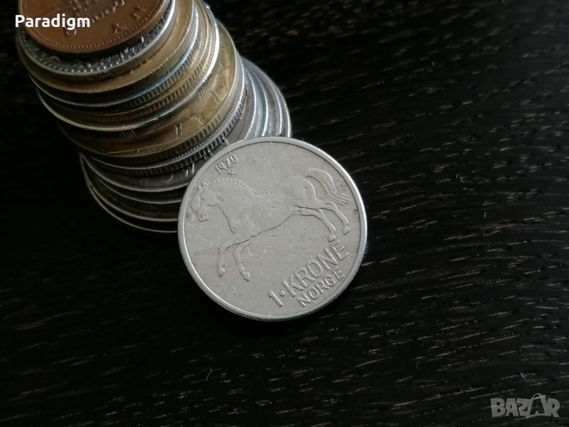 Монета - Норвегия - 1 крона | 1970г., снимка 1