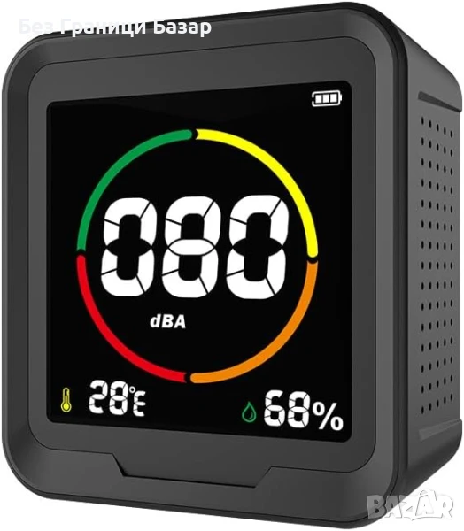 Нов Шумомер 3 в 1: Децибели, Температура, Влажност – LCD Дисплей, снимка 1