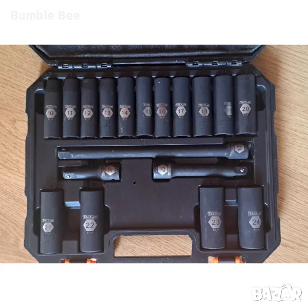 Комплект Битове 10mm - 24mm 18 Броя Хром-ванадиева Стомана Тресчотка, снимка 1