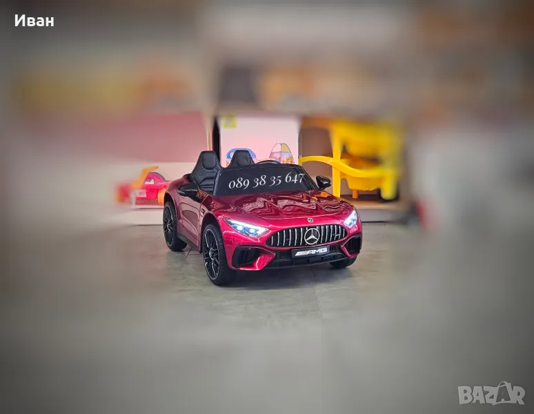 ТОП ЦЕНА!НОВО!Акумулаторна кола Mercedes SL63 AMG с 12Vбатерия,EVA гуми,металик, снимка 1