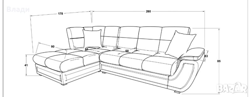 ъглов диван , снимка 1