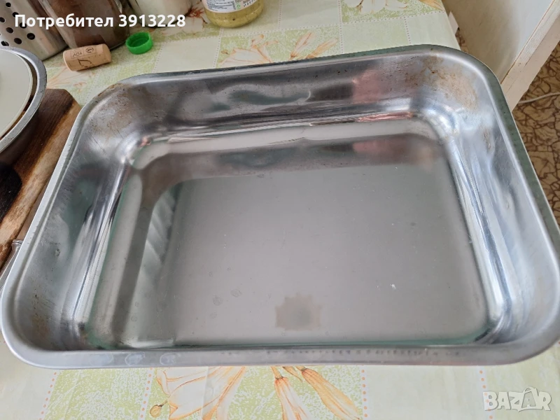 Тава инокс, размер 32 на 23 см, снимка 1