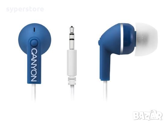 Слушалки Canyon CNS-SEP01BL сини тапи за уши In-earphone, снимка 1