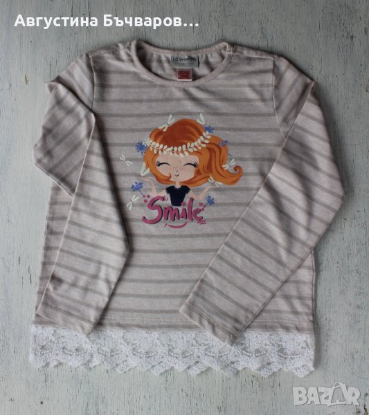 Блузка с дълъг ръкав LC Waikiki - апликация/ размер 128-134/8-9г., снимка 1