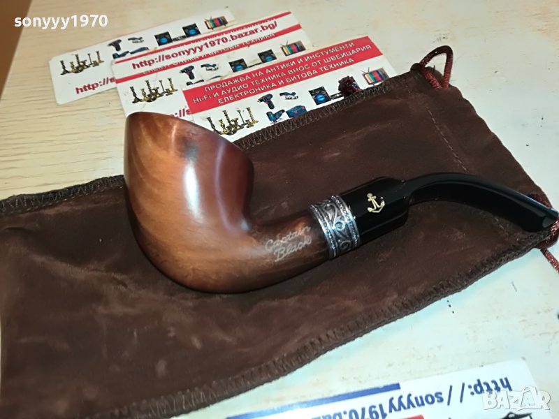 ДЪРВЕНА ЛУКСОЗНА ЛУЛА С ЛОГО И КЕЙС 0205231820, снимка 1