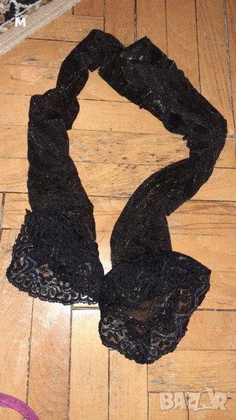 Черни силиконови чорапи с брокот, снимка 1