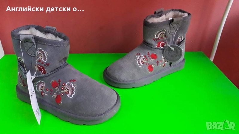 Английски детски боти естествена кожа-велур-M&S, снимка 1