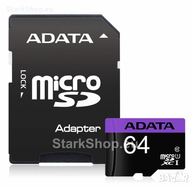 Карта памет – MicroSD ADATA 64GB, снимка 1