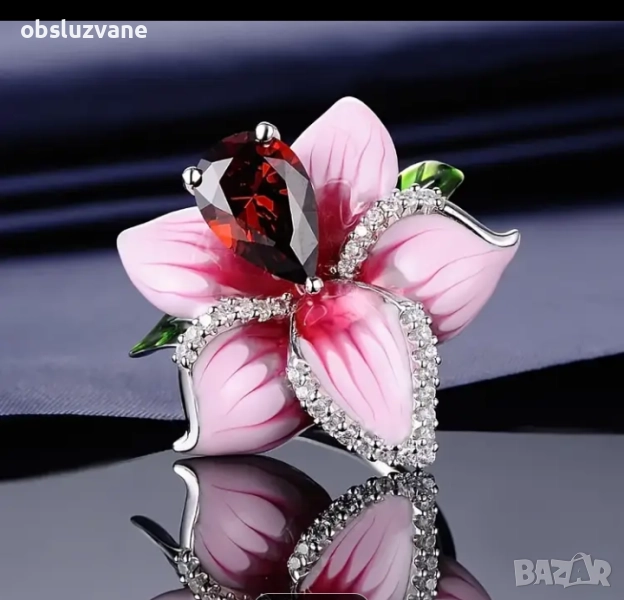 Пръстен Розов цвят, снимка 1