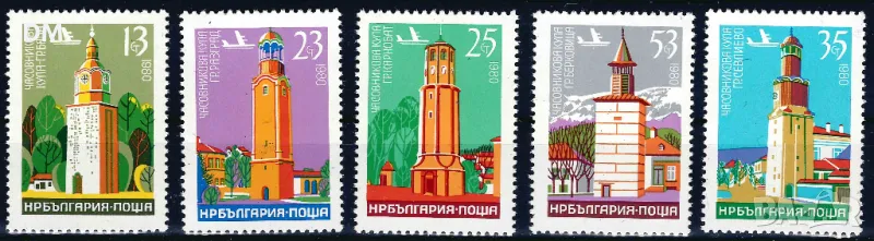 България 1980 - часовникови кули MNH, снимка 1