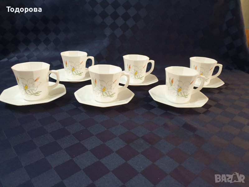 Сервиз за чай -френски аркопал, снимка 1