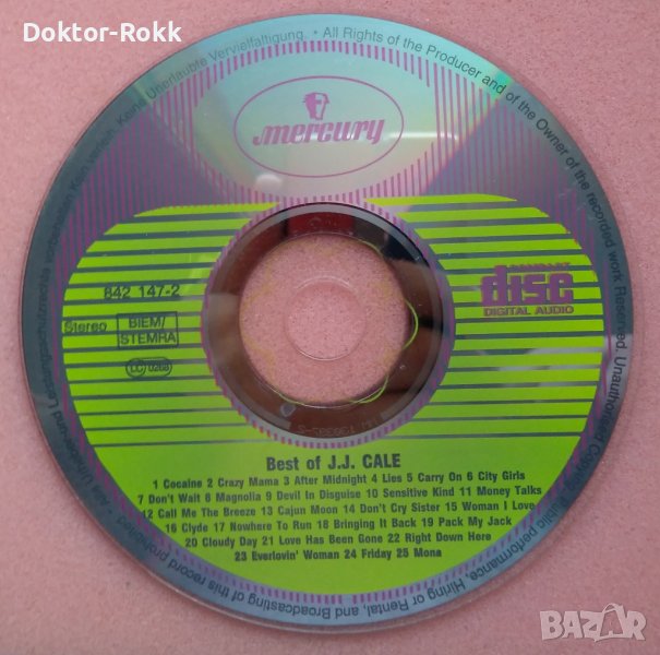 J.J. Cale – Best Of J.J. Cale (1989, CD), снимка 1