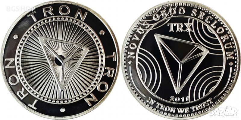 Трон монета / TRON coin ( TRX ) 2 - Silver, снимка 1