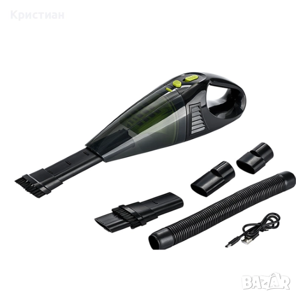 Безжична Авто Прахосмукачка портативна – Cordless Car Vacuum 12V/USB, снимка 1