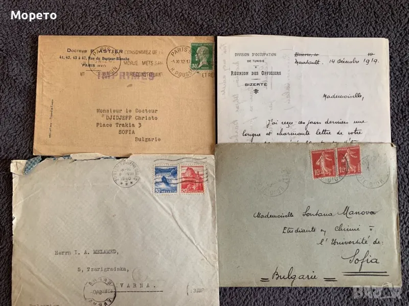 Стари пътували пликове(Франция+Швейцария)-Лот-2, снимка 1