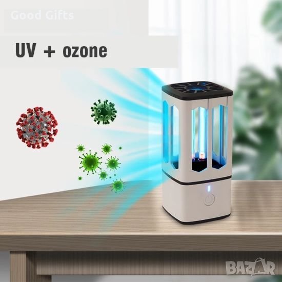 Портативна лампа за дезинфекция и стерилизация UV + озон, снимка 1