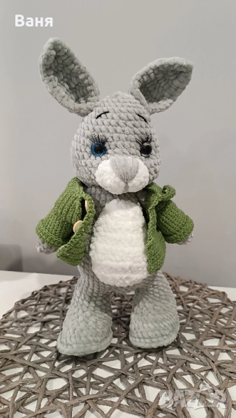 Ръчно плетено зайче, снимка 1