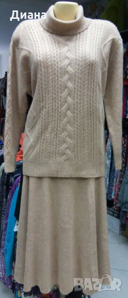 Луксозен дамски костюм-100% плътен кашмир, снимка 1