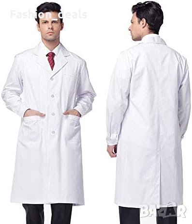 Нова Лабораторна медицинска престилка Жени Мъже Лекар Студент Сестри, снимка 1