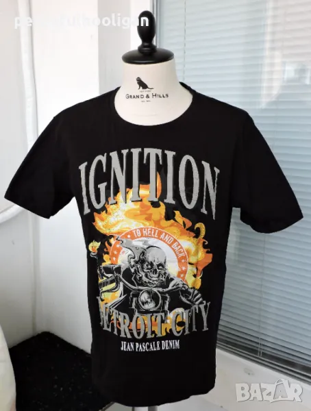 Ignition To the Hell and Back Jean Pascale Biker Т-Shirt - мъжка тениска размер L, снимка 1