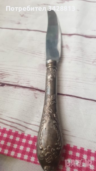 Стар Руски посребрен нож , снимка 1
