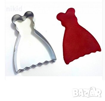 Голяма рокля с бюстие метална форма резец украса торта фондан сладки др, снимка 1