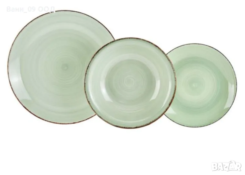 Красив зелен сервиз за хранене , снимка 1
