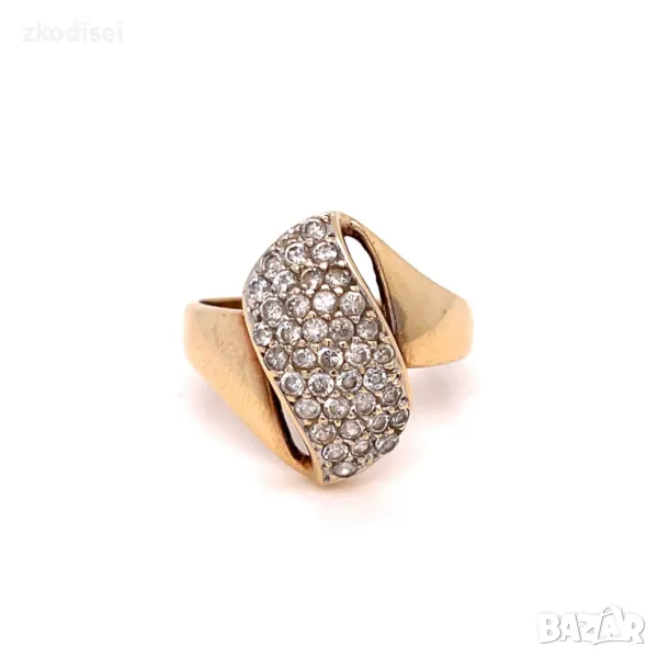 Златен дамски пръстен 3,80гр. размер:51 14кр. проба:585 модел:31741-5, снимка 1